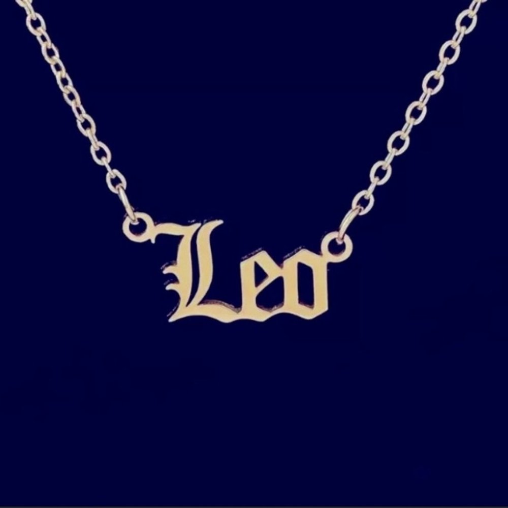 12 Astrological Letter Pendants Gold Necklace 925 - Picture 7 of 13